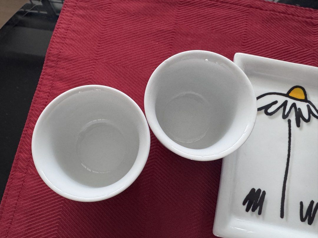 White Ceramic Daisy Tea Set with Tray508384223418787841