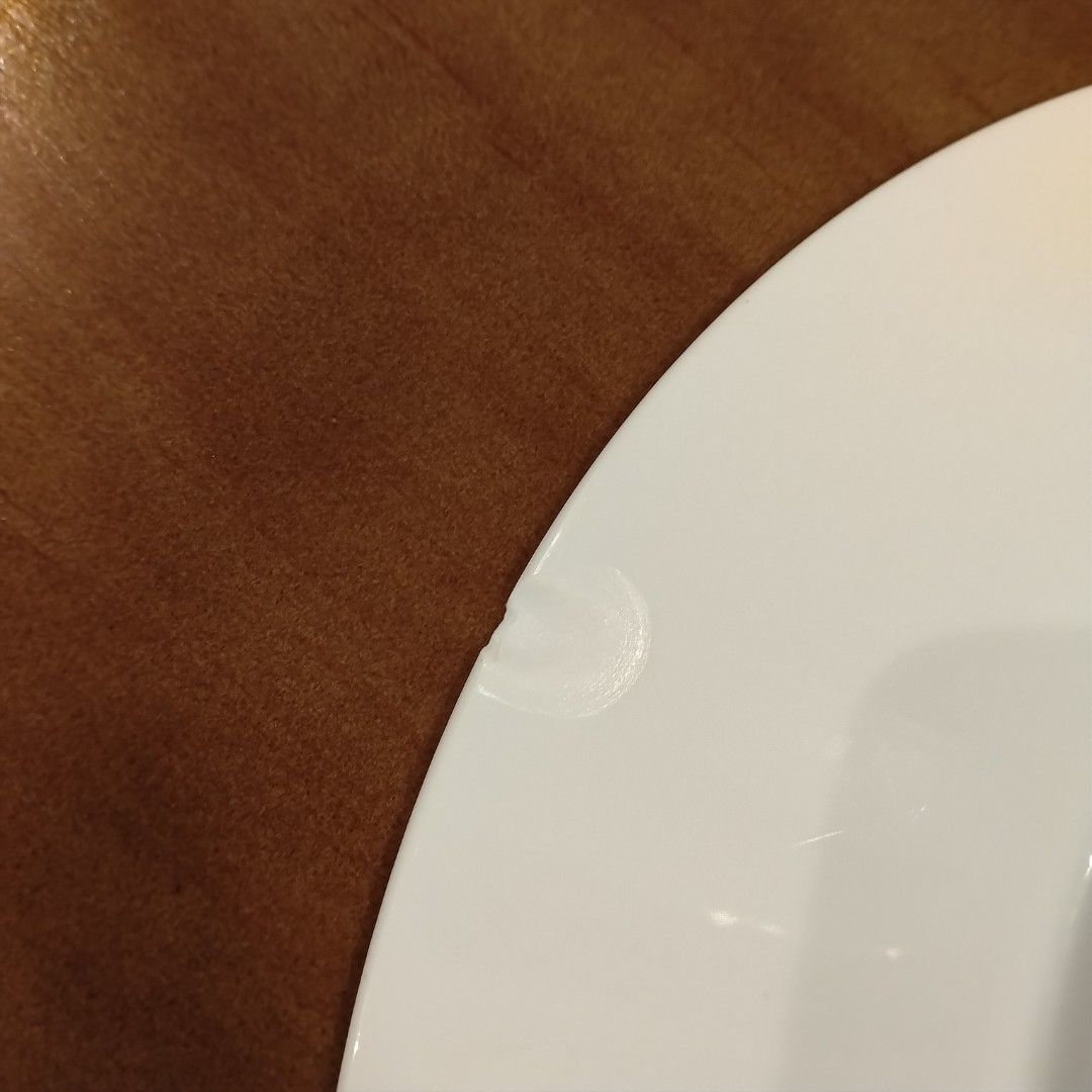 White Dinner Plate (small chip)508513536180889603