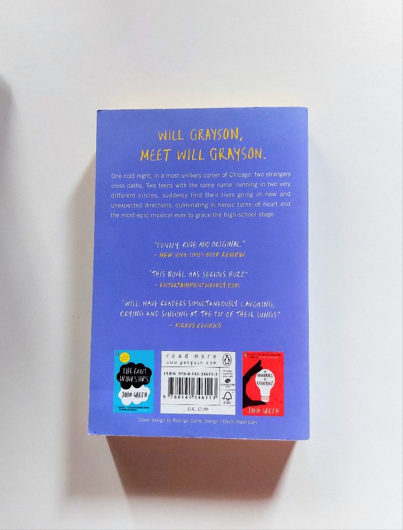 Will Grayson, Will Grayson by John Green & David Levithan (Category: Storybooks) located in Tanauan. Submitted by solanathriftph (Listing ID 1449443466, Image 2). Description: 📚 major bookshelf clean out / clearance sale ~ — like new — RFS: decluttering my bookshelves and switching to digital books — MOP: Gcash | fast shipping *feel free to send a message if you wish to negotiate the price :).