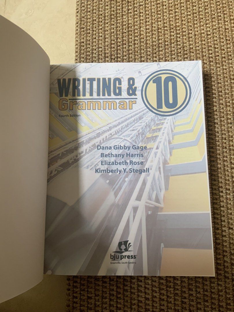 Writing & Grammar 10 textbook, published by BJU Press (Category: Textbooks) located in Manila. Submitted by chelsea_uy (Listing ID 1449337425, Image 2). Description: ✅never been used ✅has been wrapped with plastic cover ✅negotiable Kindly message if need more pictures .