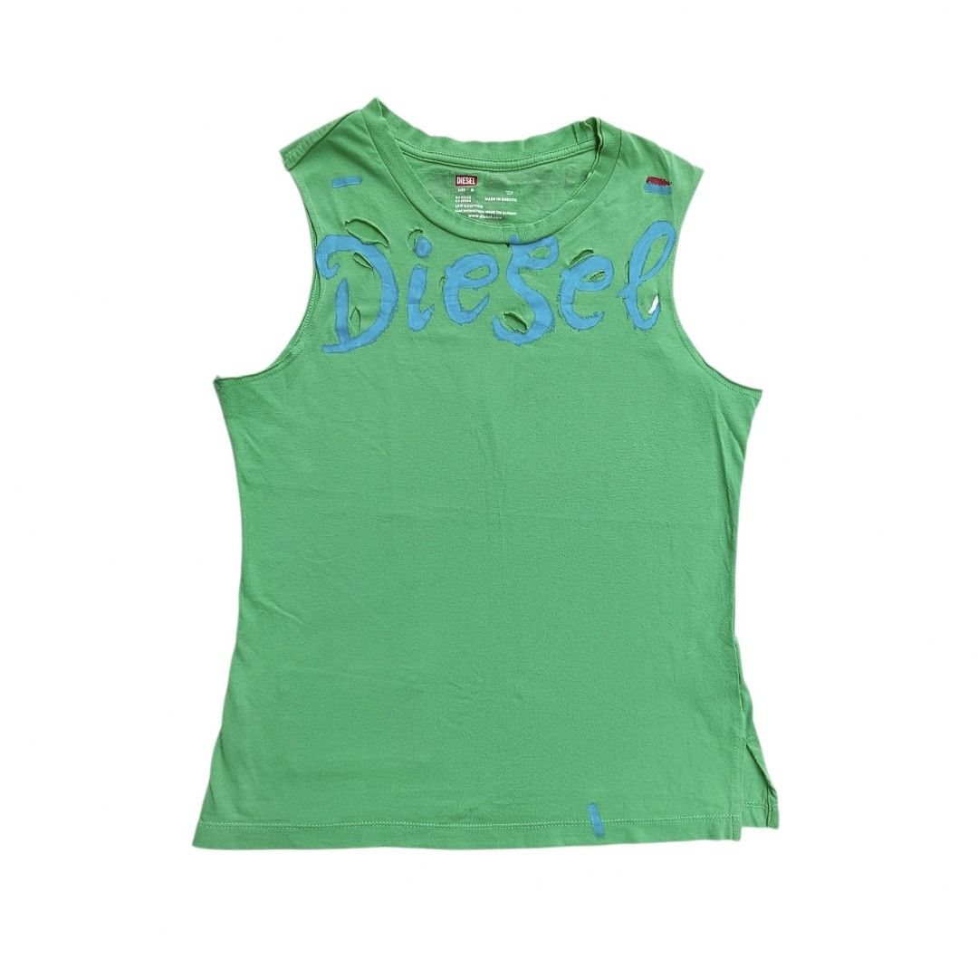 Y2k Diesel Painted distress tops (Category: Luxury Apparel) located in Davao. Submitted by jecks9 (Listing ID 1449488568, Image 2). Description: width: 16 inch length: 22 inch excellent new condition 9/10 colorate see photos for details still presentable to wear MAKE OFFER 📌.