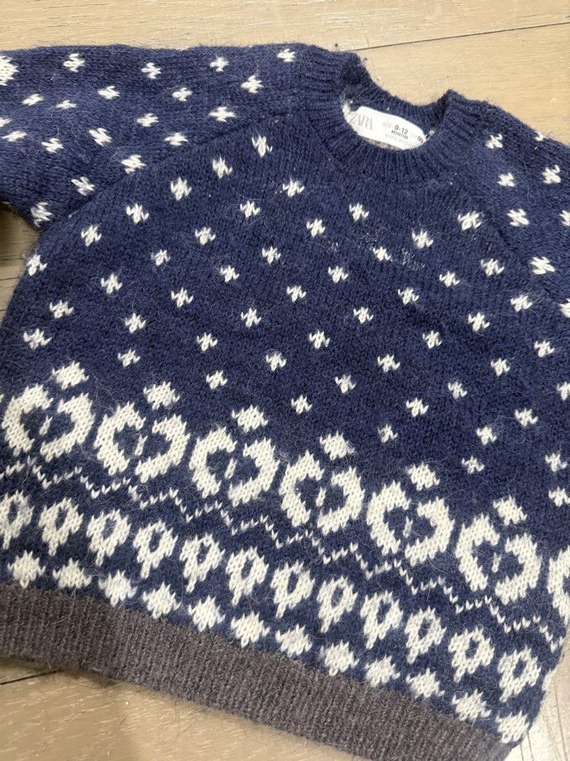 Zara kids sweater wool 9-12months (Category: Babies & Kids Fashion) located in Makati City. Submitted by nmvs1 (Listing ID 1449381265, Image 2). Description: Zara sweater wool type 9-12 months can fit till 1.5yo Worn once excellent to new condition.