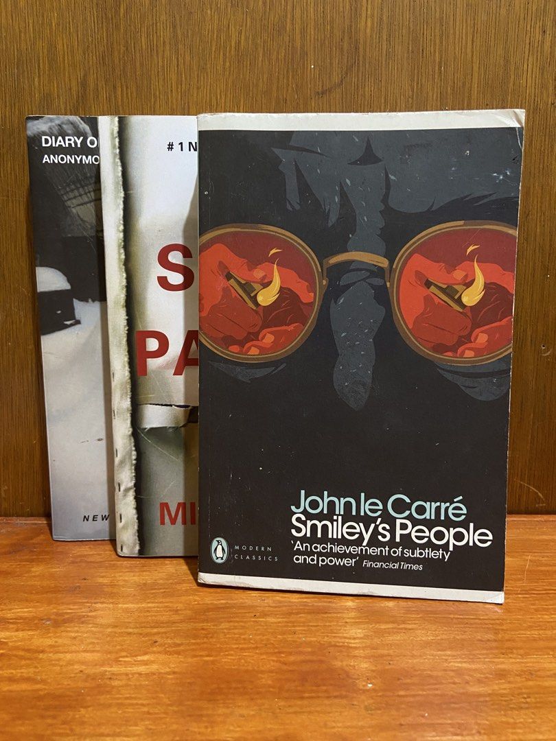 Fiction Books For Sale (Category: Storybooks) located in Borongan. Submitted by km_obsessed (Listing ID 1449709442, Image 1). Description: > The Silent Patient by Alex Michaelides (SOLD) - Condition: 9/10 minimal foxing > Diary of an Oxygen Thief by Anonymous (₱300) - Condition: 9/10 minimal foxing > Smiley's People by John le Carré (₱300) - Condition: 7/10 minor damages on last few pages and back cover page > Get all (₱550) MOP: Gcash.