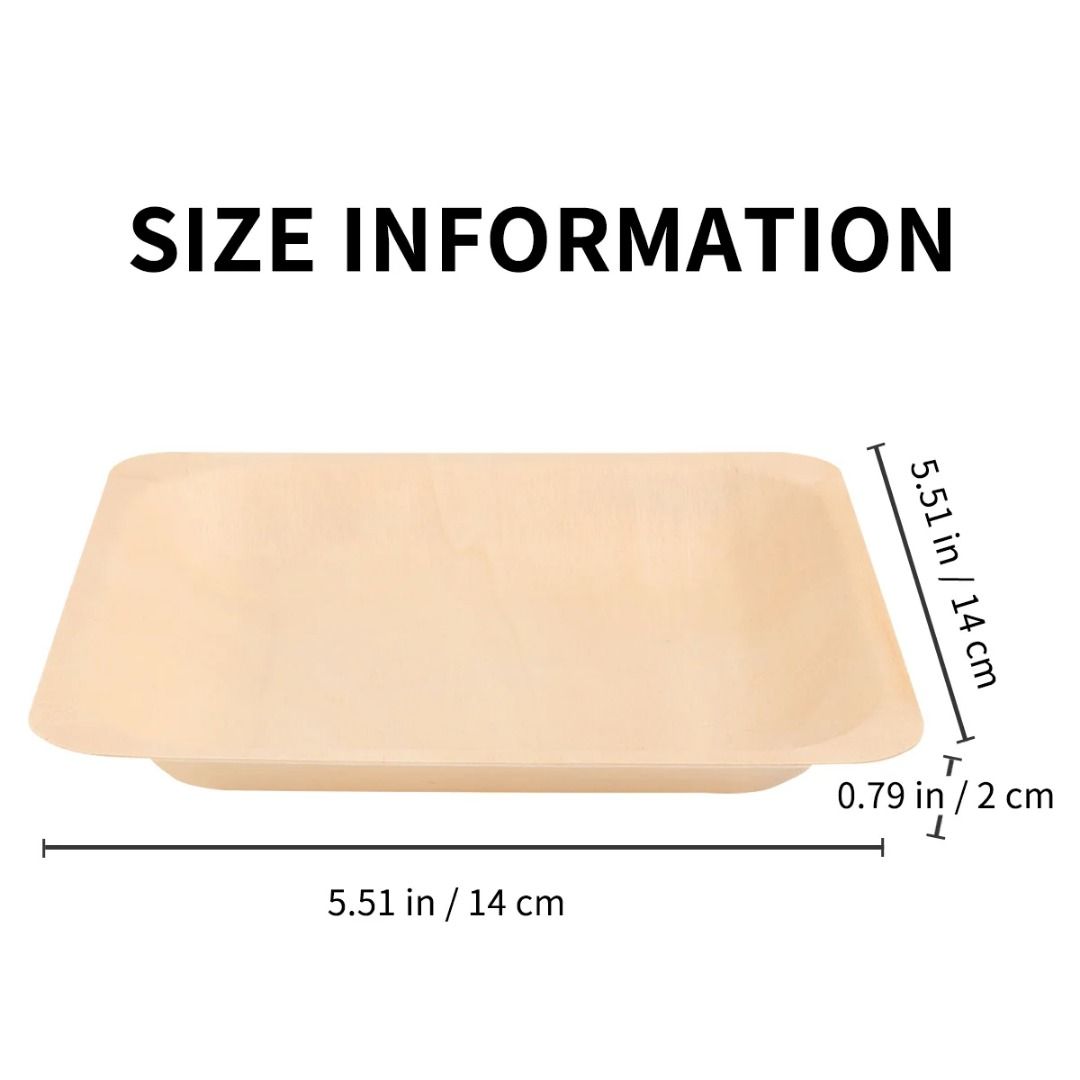 50 PCS Natural Alternative Plates Square Wooden Plate Compostable Plates Square Palm Leaf Plates Wedding Birthday Party Plates （分類：其他廚具和餐具）位於 Hong Kong。 由 lexwaidyaa 提交（商品編號 1449564309，圖片 2）。簡介： 。