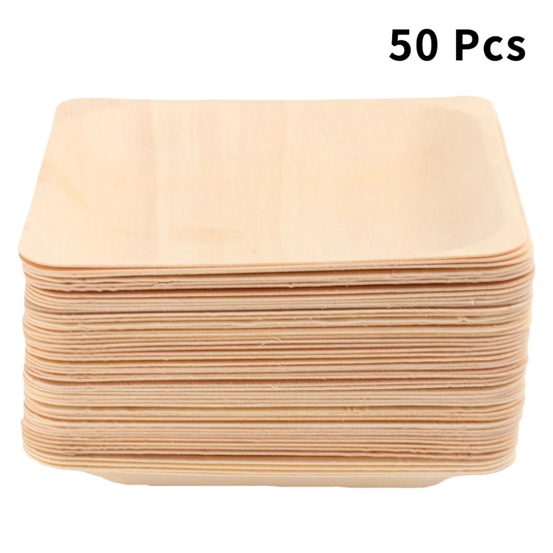 50 PCS Natural Alternative Plates Square Wooden Plate Compostable Plates Square Palm Leaf Plates Wedding Birthday Party Plates （分類：其他廚具和餐具）位於 Hong Kong。 由 lexwaidyaa 提交（商品編號 1449564309，圖片 1）。簡介： 。