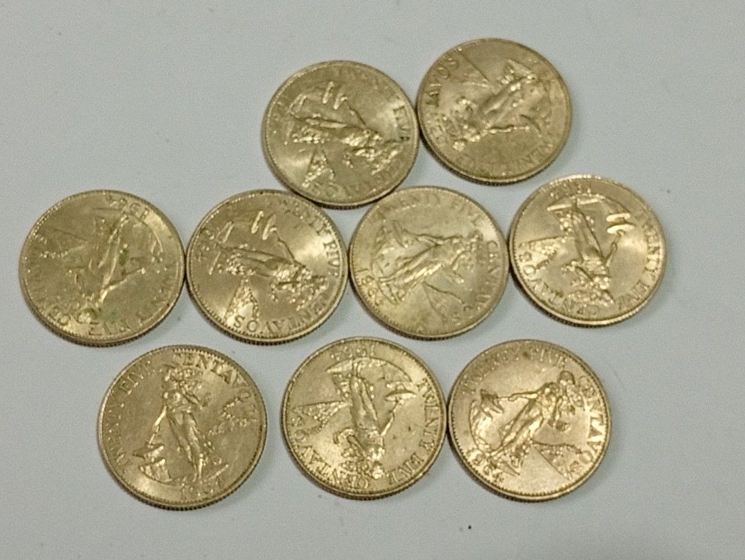 9pcs 25 Centavos English Series (Category: Currency) located in Lipa City. Submitted by mark_collections (Listing ID 1449585287, Image 1). Description: 9pcs 25 Centavos English Series Mode of Payment: Gcash.