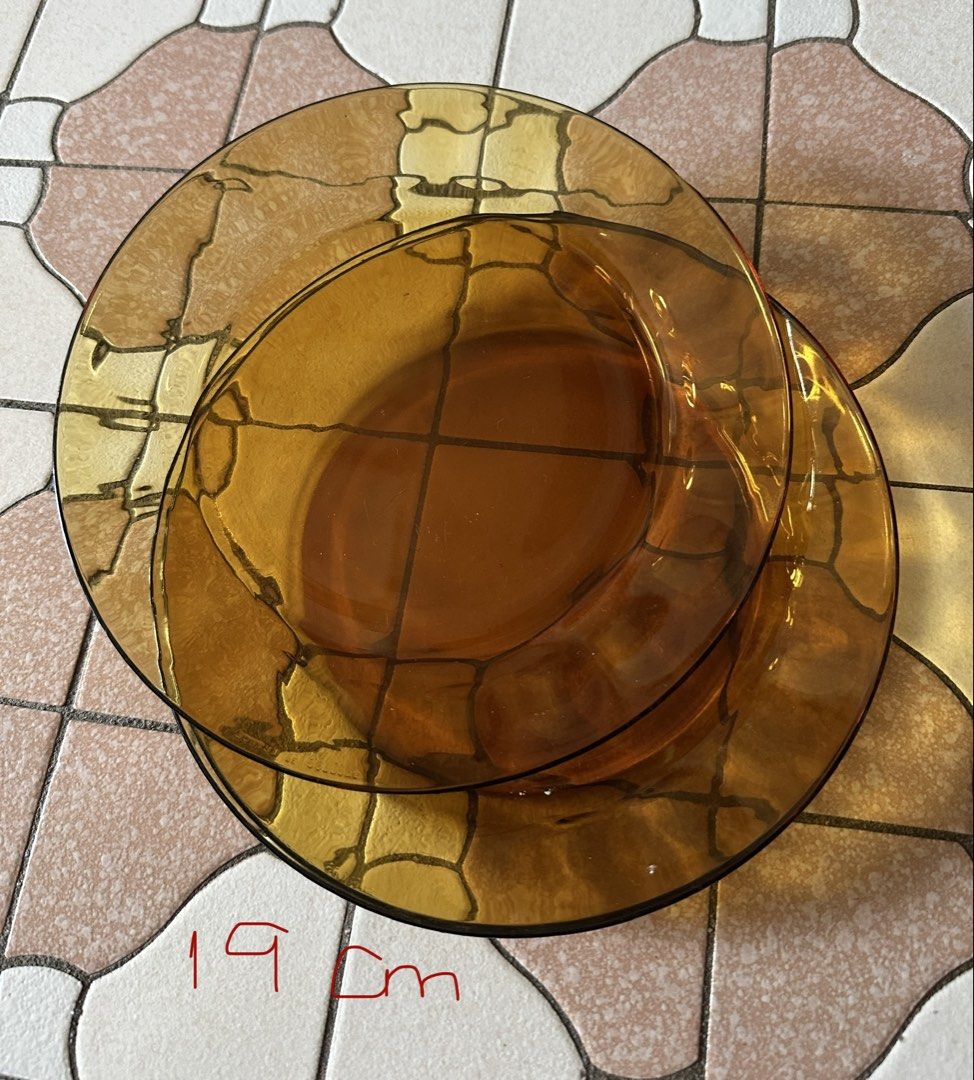 Amber Glass Dinner Plates Set508965571244871685