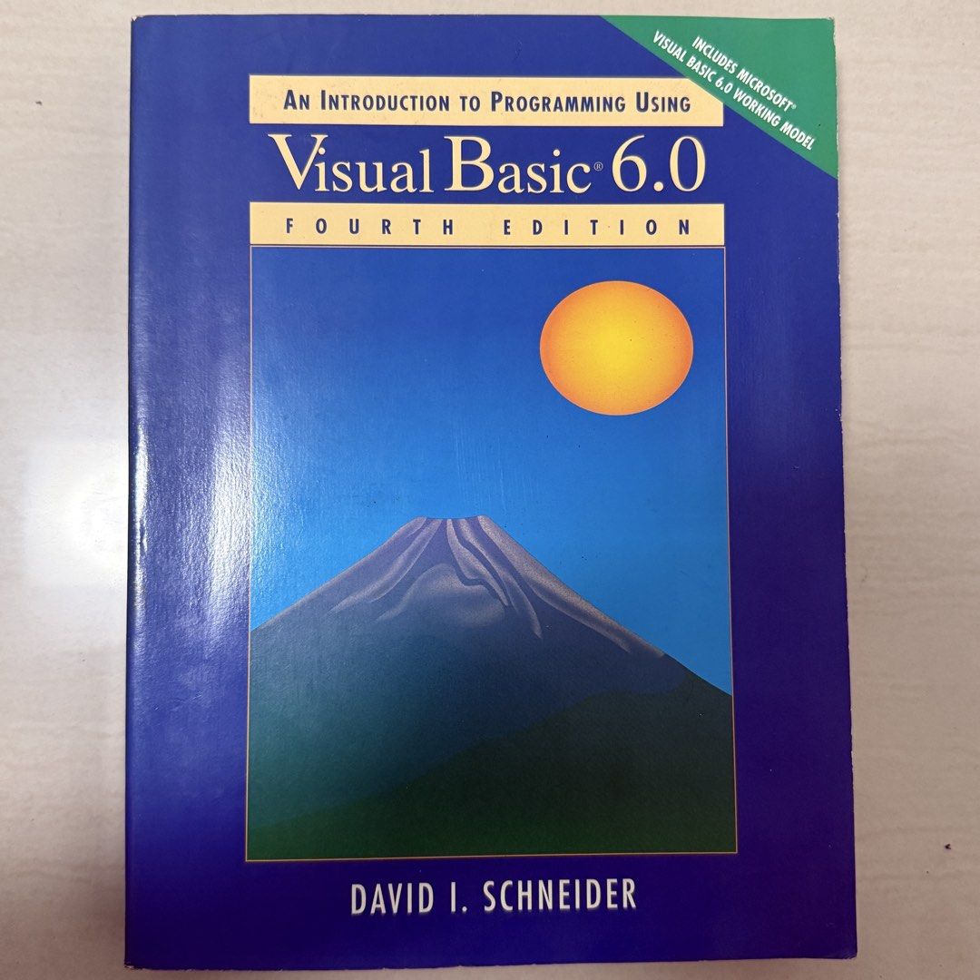 An Introduction to Programming Using Visual Basic 6.0 Fourth Edition (Category: Textbooks) located in Singapore. Submitted by vanessaolivio (Listing ID 1449544696, Image 1). Description: - Master Visual Basic 6.0 programming. - Comprehensive 4th edition covering fundamentals and advanced topics. - Perfect for beginners and those needing a skills refresh..