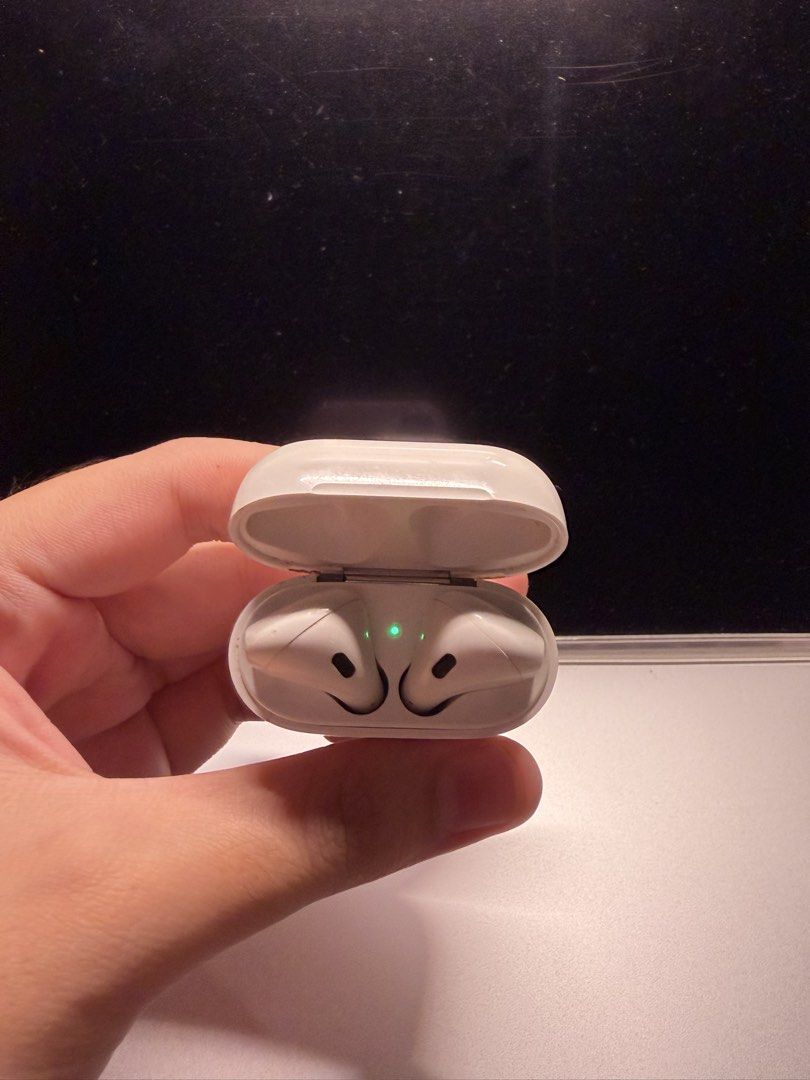 Apple AirPods 2nd Gen (Category: Earphones) located in Dasmarinas. Submitted by authenticlady (Listing ID 1449666168, Image 3). Description: - Personally used airpods I bought in 2023 - Both are still functioning well kaso max 30mins lang magagamit kasi mabilis na malowbatt - No scratches or external damages - Onigiri case included .