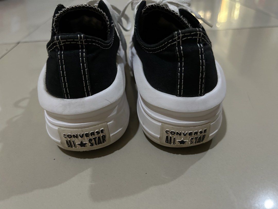 Authentic Converse All Star Platform Chuck Taylor Sneakers (Category: Sneakers) located in Manila. Submitted by Declutterland (Listing ID 1449574973, Image 2). Description: - Brand: Converse - Style: Chuck Taylor All Star Platform Sneakers - Color: Black with white laces and toe cap - Features: Modern platform sole for added height and style - Comfort: Great for everyday wear - Size: 5.5 Women's Originally bought at 3500 Used a few times, good as