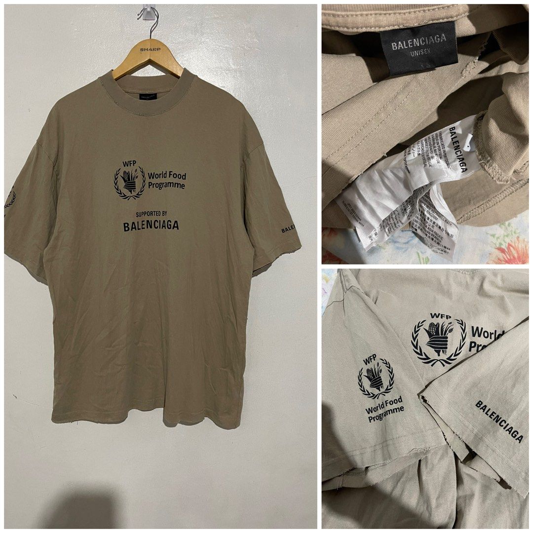 Balenciaga Distressed Oversized Shirt (Category: Luxury Apparel) located in Tarlac. Submitted by icescrream32862 (Listing ID 1449729973, Image 1). Description: Medium on tag 24.5 width 30 length very good condition 9.5/10 color rate .