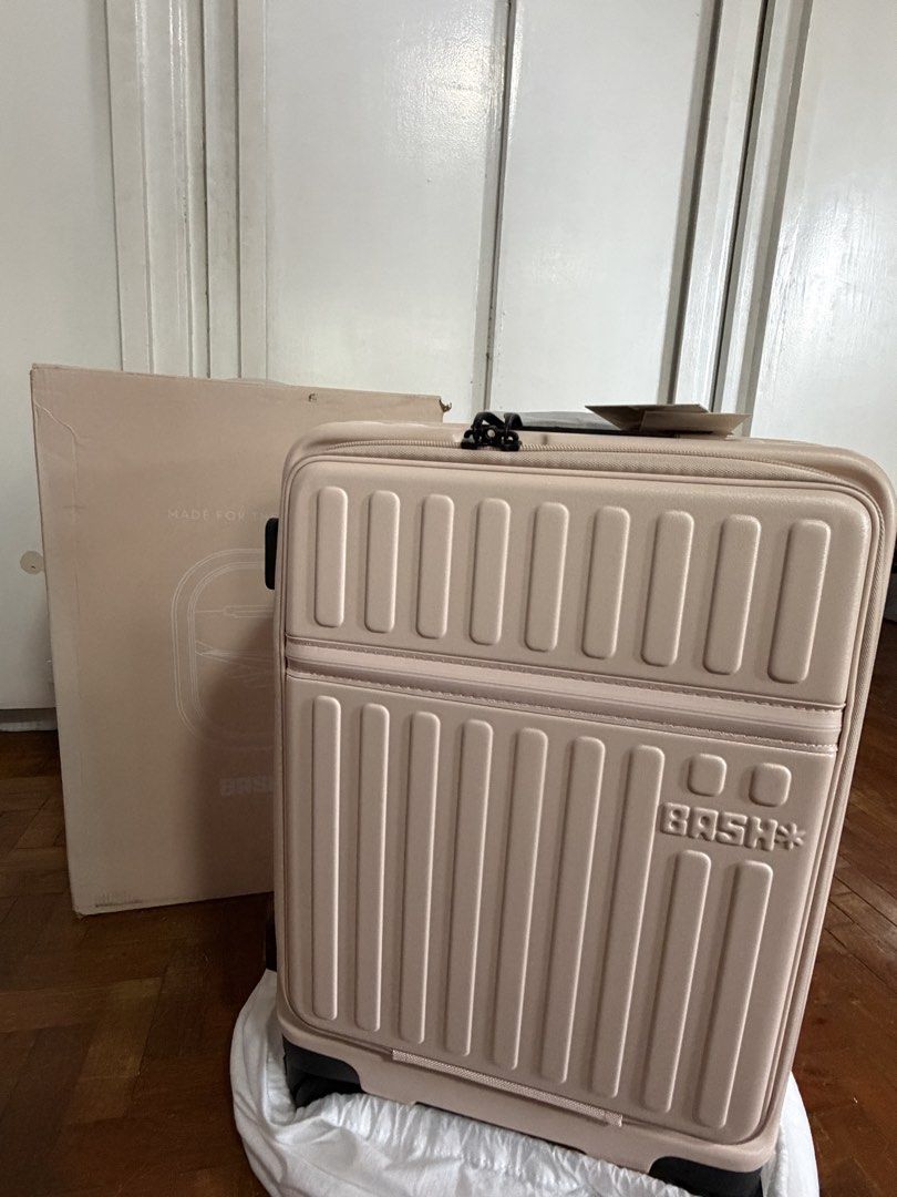 BASH* Carry-On Luggage - Rose Gold (Category: Luggage) located in Quezon City. Submitted by chideclutters (Listing ID 1449622116, Image 1). Description: - BASH* Carry-On Suitcase - Color: Rose Gold - Includes original box and dust bag - TSA-approved lock for security - Ideal for short trips and weekend getaways - Ready for your next adventure!.