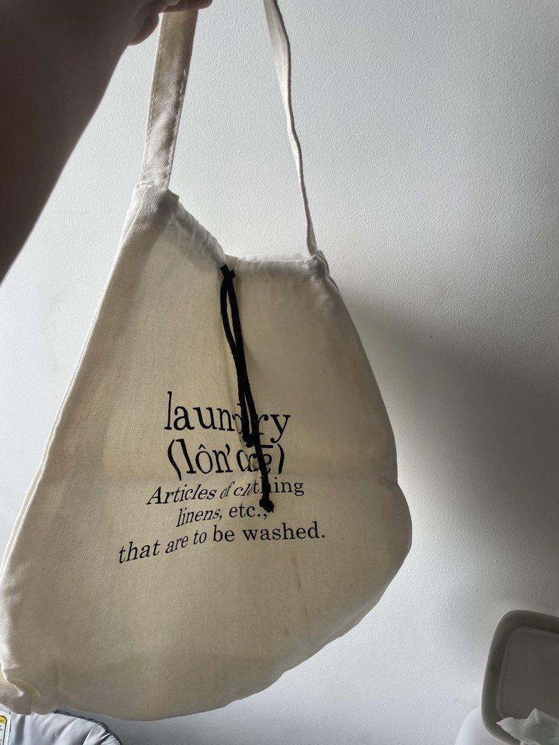 Canvas Laundry Bag with Drawstring Closure (Category: Laundry Baskets) located in Quezon City. Submitted by simply_closet (Listing ID 1449575564, Image 3). Description: Laundry bag Good as new.