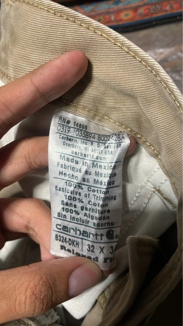 Carhartt Beige Carpenter Pants B324 (Category: Jeans) located in Manila. Submitted by wardrobecity (Listing ID 1449550309, Image 3). Description: Carhartt Beige Carpenter Pants B324 Size-32(32x34) Authentic Dm us to purchase We ship nationwide🌐.