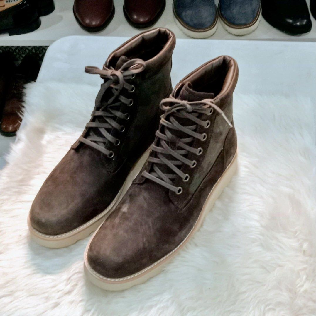 Cole Haan Nantucket Camo Rugged Boots (Category: Boots) located in Paranaque City. Submitted by sole2squeeze (Listing ID 1449726738, Image 2). Description: - Brand: Cole Haan - Material: Suede - Design: Subtle camouflage accent - Closure: Lace-up - Comfort: Comfortable sole - Style: Casual wear - Trees excluded.