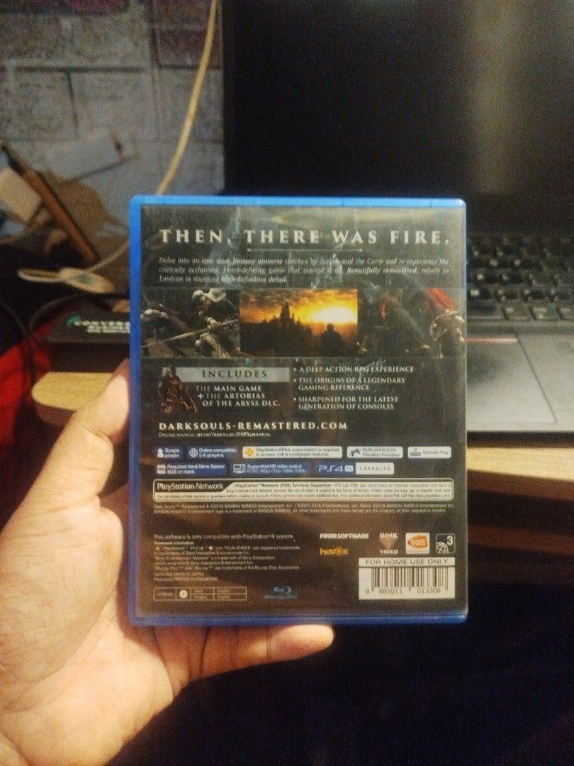 Dark Souls Remastered for PlayStation 4 (PS4) (Category: PlayStation) located in Binan City. Submitted by pumpkiiin02 (Listing ID 1449703823, Image 2). Description: - Dark Souls Remastered for PS4 - Includes main game and Artorias of the Abyss DLC - Experience challenging gameplay and rich lore - Case also looks good.