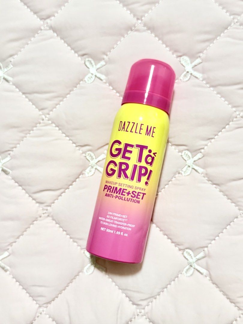 Dazzle Me Get Grip! Makeup Setting Spray Prime+Set Anti-Pollution (Category: Makeup) located in Imus. Submitted by serinasells (Listing ID 1449704332, Image 1). Description: no box but only used once. purchased from a physical watsons store last month (no more receipt). RFS: formula not preferred .