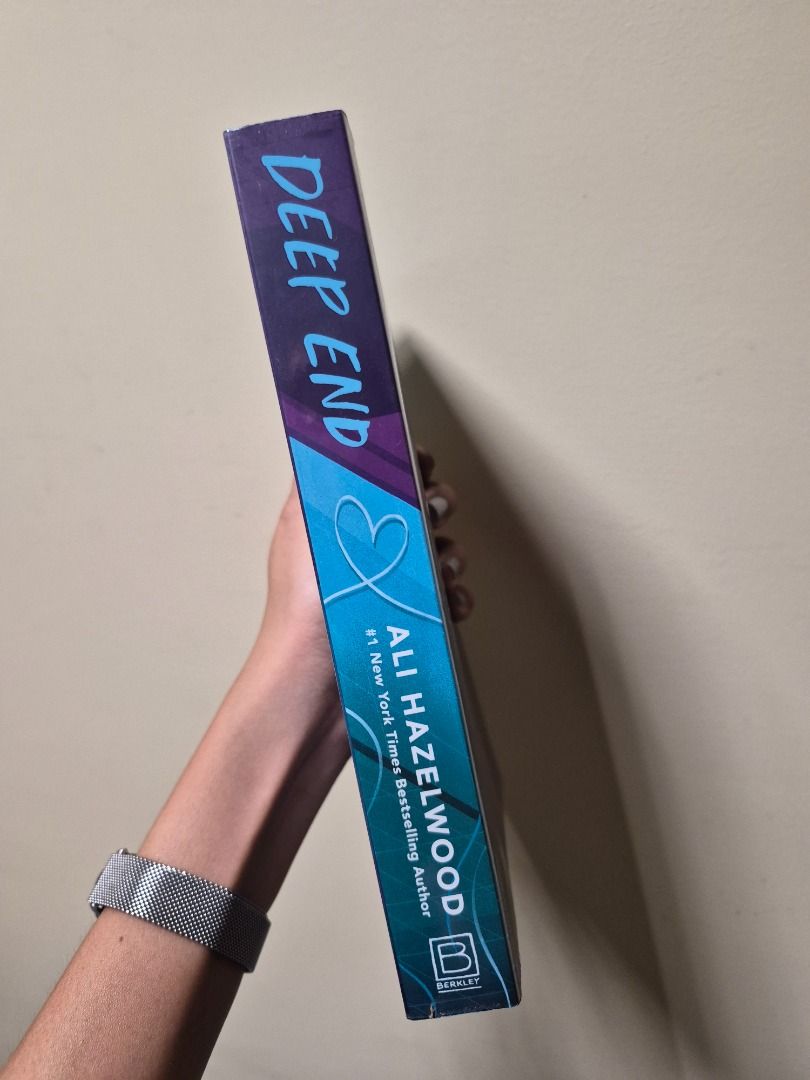 Deep End by Ali Hazelwood Novel (Category: Storybooks) located in Davao. Submitted by jbstrl (Listing ID 1449695233, Image 2). Description: - Ali Hazelwood's #1 New York Times Bestseller: Deep End - Paperback - Blue-edged edition, bought from Fully Booked during initial release -with plastic cover (by Fully Booked).