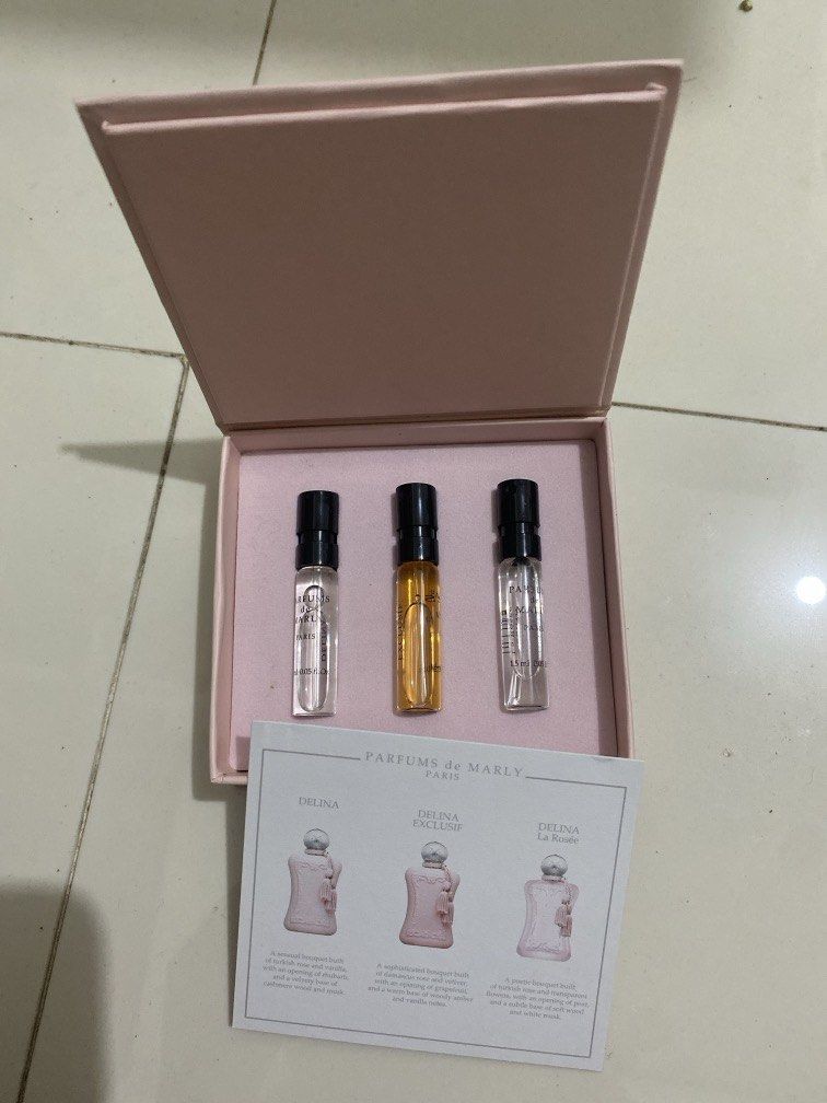 Perfums de Marly DELINA (Category: Fragrance & Deodorants) located in San Carlos. Submitted by dump3d_e (Listing ID 1449592882, Image 3). Description: DELINA DISCOVERY SET.