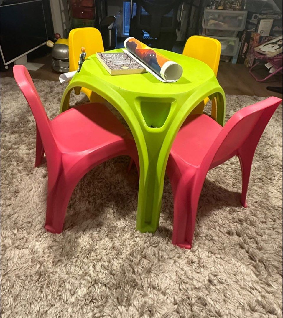 DM & offer if interested in anything (Category: Kids Toys) located in Taguig. Submitted by breadonfire (Listing ID 1449610516, Image 3). Description: Looking to get rid of old toys and books. If anything catches your attention, DM me with your best offer Some highlights: • Full-height wooden dollhouse • Wooden play kitchen • ice cream cart • children’s books and storybooks • colorful kids table and chair.