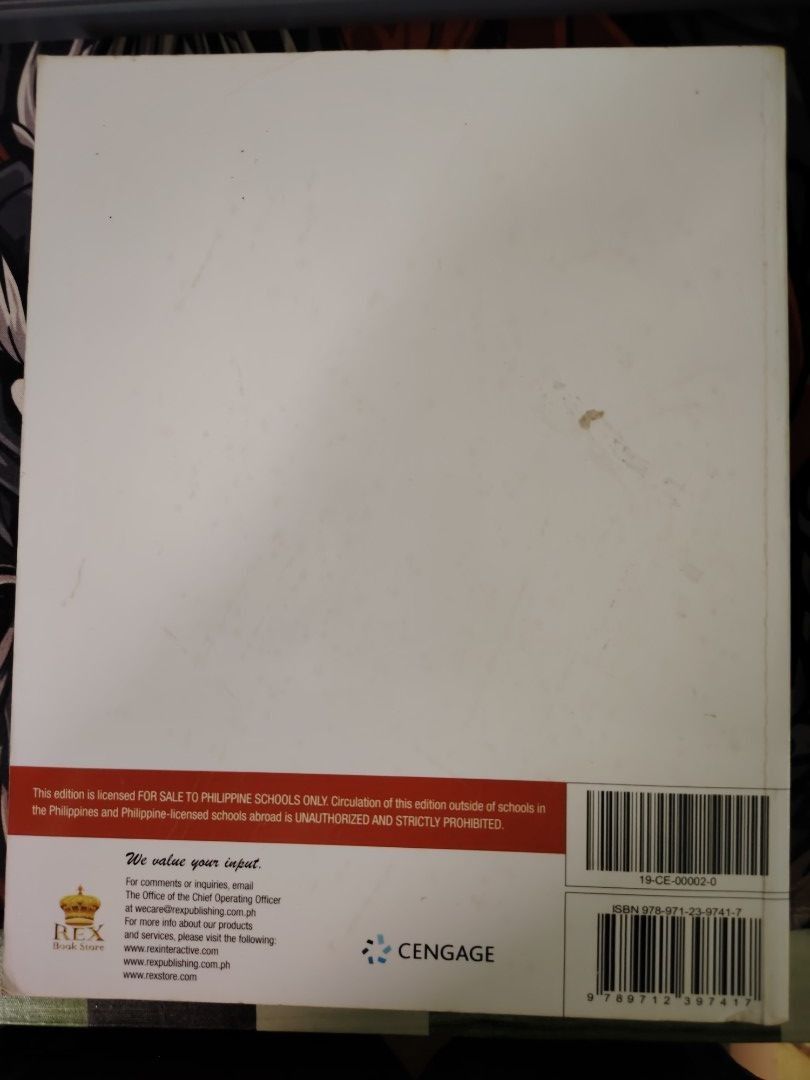 Earth Science 2nd Edition (REX) (Category: Textbooks) located in Baybay. Submitted by dotsiboi000 (Listing ID 1449584599, Image 2). Description: Copyright Yr 2019 No acetate/book cover Issue: May nakasulat sa (base of the book).
