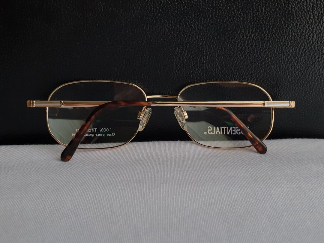 Essentials 100% Titanium Eyeglass Frame (Category: Sunglasses & Eyewear) located in Quezon City. Submitted by WasalakTwo (Listing ID 1449678633, Image 2). Description: New, old stock from Japan Durable and high quality Excellent condition Open for delivery nationwide Front Width 14cm Front Height 4cm.