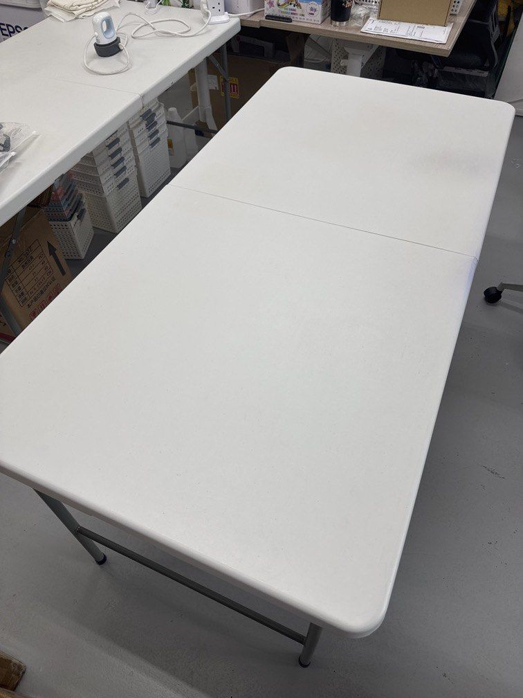 Foldable table (Category: Tables & Sets) located in Singapore. Submitted by thelobangbunny (Listing ID 1449618019, Image 1). Description: Dimension 1.52cm x 76cm Well used Collect at woodlands 11 .