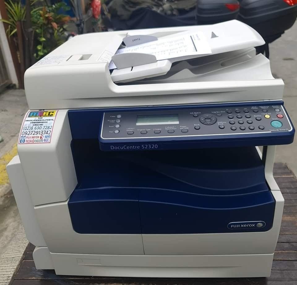 FUJIXEROX DOCUCENTRE S2320 (Category: Printers, Scanners & Copiers) located in Caloocan City. Submitted by mcfc_angel (Listing ID 1449555500, Image 3). Description: FOR CASH ONLY ‼️‼️ ✨FUJIXEROX DC S2320 ( REPURBISHED )✨ ✅ ID Card Copying ✅ Network Colour Scanning ✅ 23 ppm ✅ UP to A3, 11 X 17" Size ✅ Auto Back to Back ➡️ COPY,PRINT,SCAN ✅ Smart Print-sort Function ✅ 1 tray with Bypass Tray ✅ COPY , PRINT , SCANNER ✅ Eco & Workplace Friendly.
