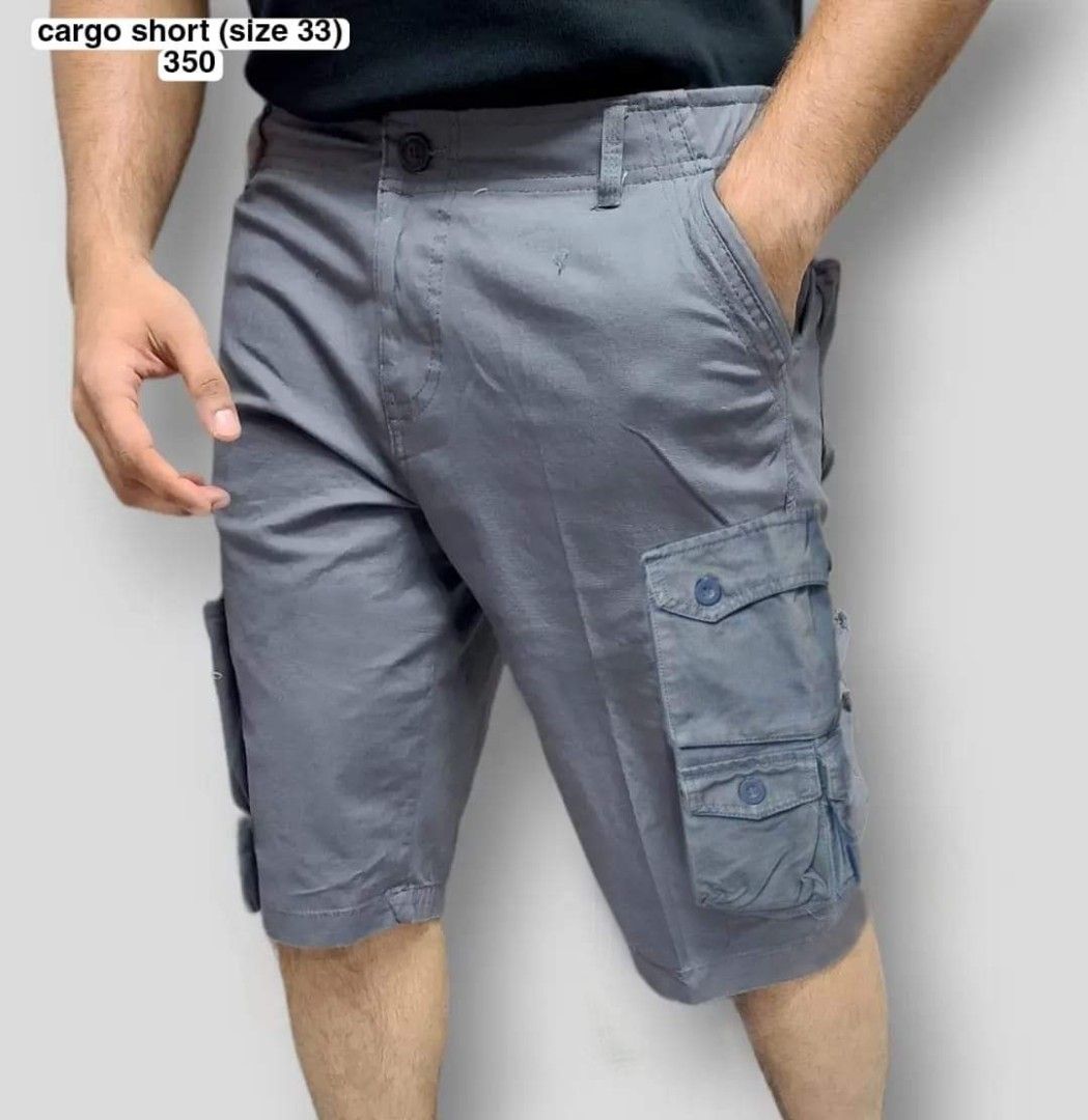 Grey Cargo Shorts (Size 33) (Category: Shorts) located in Taguig. Submitted by cloverfinds (Listing ID 1449630712, Image 1). Description: message me if interested📩.