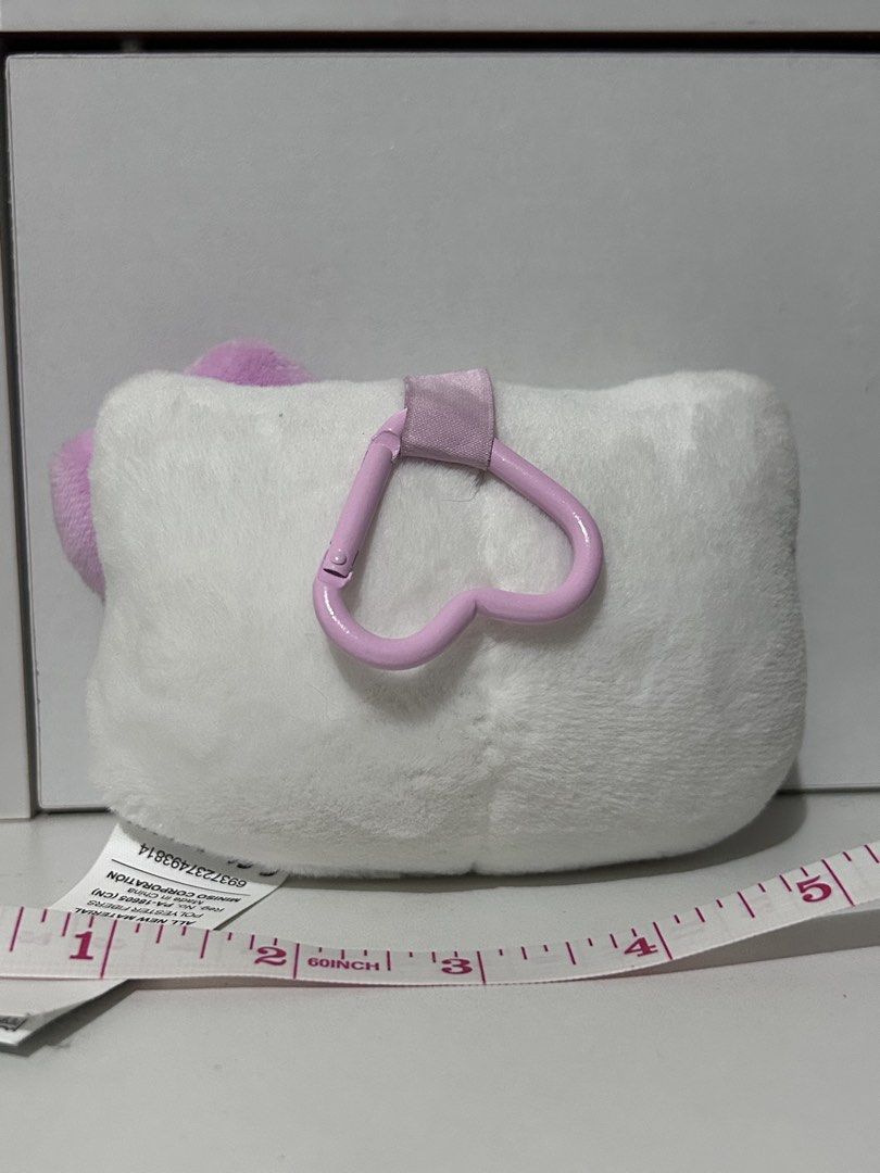 Hello Kitty Plush Keychain (Category: Plushies & Soft Toys) located in Marikina City. Submitted by decluttering.matters (Listing ID 1449706563, Image 2). Description: Miniso Hello Kitty plush keychain with a pink bow and heart clip Needs cleaning (dust due to storage) No reservations. Payment first via GCash Shipping will be arranged and paid by the buyer. Preferably Grab or Lalamove For provincial deliveries, I can only do drop offs sa LBC but n