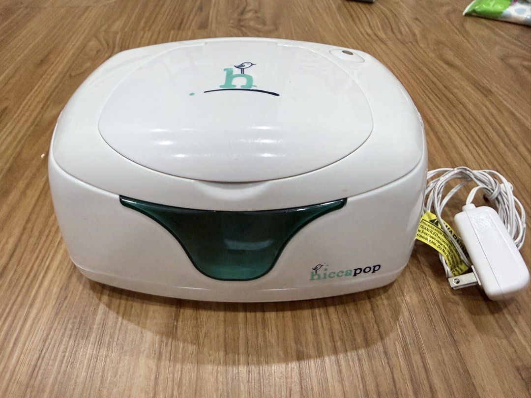 Hiccapop Wipe Warmer and Dispenser (Category: Baby Toiletries & Grooming) located in Quezon City. Submitted by meandandy (Listing ID 1449620436, Image 1). Description: -110v-220v - Keeps wipes warm and moist - Built-in dispenser for easy access - Perfect for diaper changes - Simple and easy to use - Includes power cord - Clean interior - Ready for its new home.
