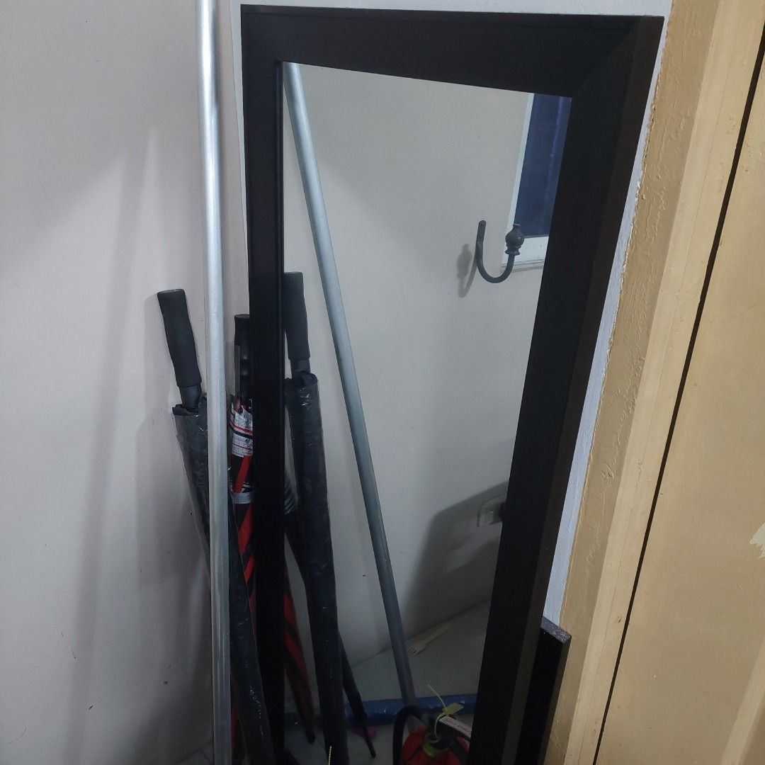 IKEA NISSEDAL Mirror 65x150 cm Black (Category: Mirrors) located in Pasig City. Submitted by calmdragon (Listing ID 1449620052, Image 1). Description: - IKEA NISSEDAL Mirror - Color: Black - Size: 65x150 cm - Versatile: Can be hung vertically or horizontally - Safety Feature: Includes safety film to minimize damage if glass breaks - Bathroom Approved: Tested and approved for bathroom use.
