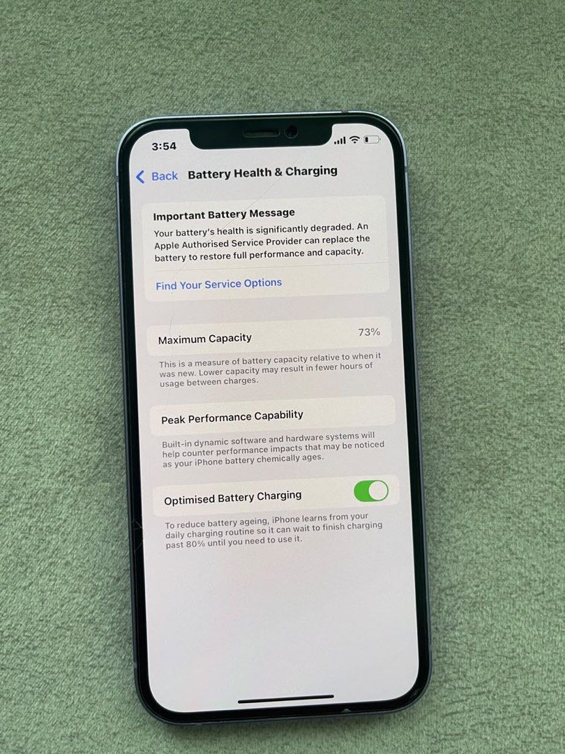 iphone 12 (Category: Announcements) located in Kuala Lumpur. Submitted by superwafi (Listing ID 1449618530, Image 3). Description: AREA BANGI !! NO JOKES-JOKES!! SRS CUSTOMER!! • Storage: 128GB • Condition: masih elok, semua fungsi okay • Battery Health: 73% • Dapat casing sekali • Tak ada masalah • Dapat kotak sekali.