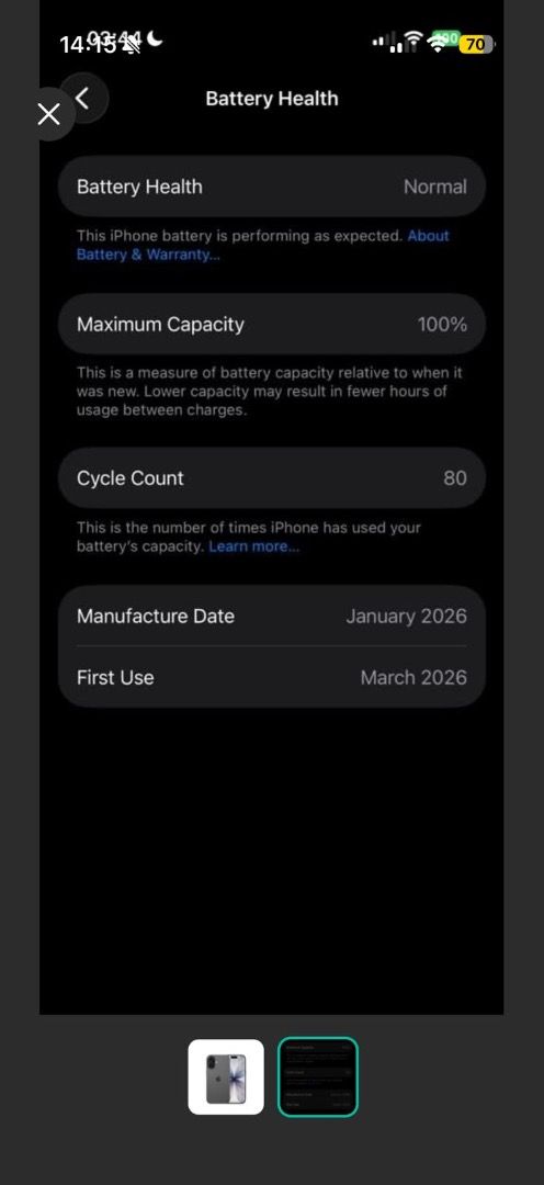 iPhone 17 Black 256 GB free camera protector, screen protector and phone case (Category: iPhone 17 Series) located in Caloocan City. Submitted by echocharli67397 (Listing ID 1449590481, Image 2). Description: Comes with free camera protector, screen protector and phone case.