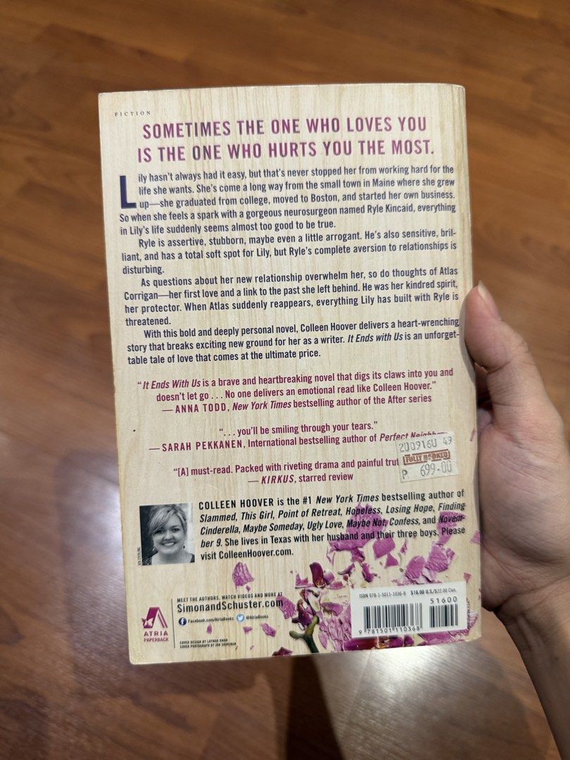 It Ends With Us by Colleen Hoover Novel (Category: Storybooks) located in Quezon City. Submitted by summerfind (Listing ID 1449643020, Image 2). Description: - 'It Ends With Us' by Colleen Hoover - #1 New York Times Bestseller ✨Check account for other available books for bundles!.