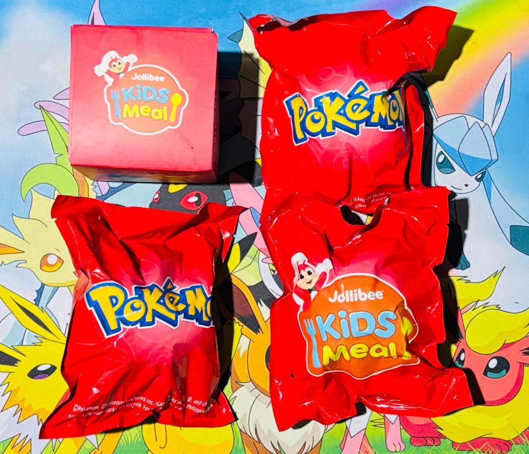 Jollibee x Pokemon (Category: Character Goods) located in Mandaluyong City. Submitted by rudymel.patawaran (Listing ID 1449680567, Image 1). Description: SEALED: Jollibee February - March 2026 x Pokemon Evolution Surprise Php50 each Have 4pcs.