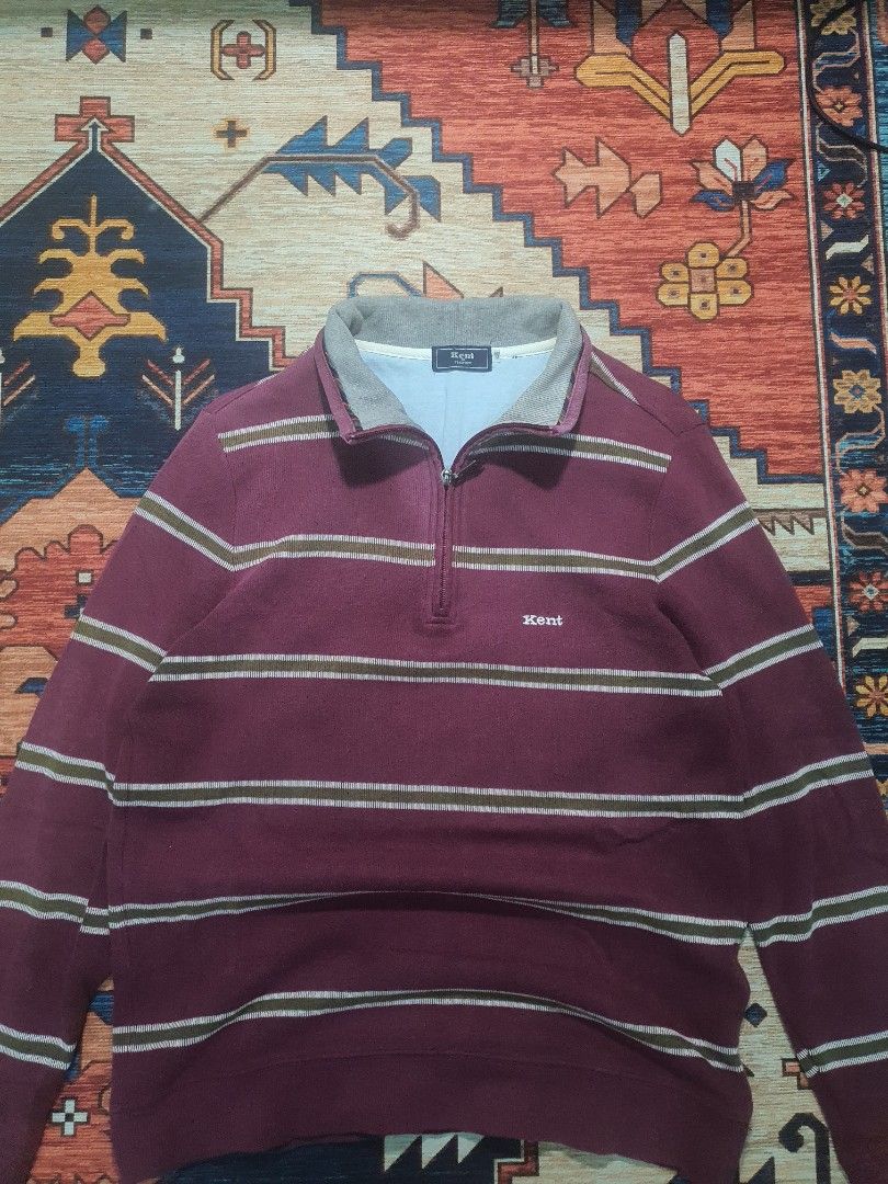 Kent Halfzipper Stripes (Category: Longsleeves) located in Balakong. Submitted by 188.store (Listing ID 1449617546, Image 1). Description: KENT STRIPES HALFZIPPER PIT 19.5 LABUH 26 (S TO M SIZING) CONDITION 9/10 .
