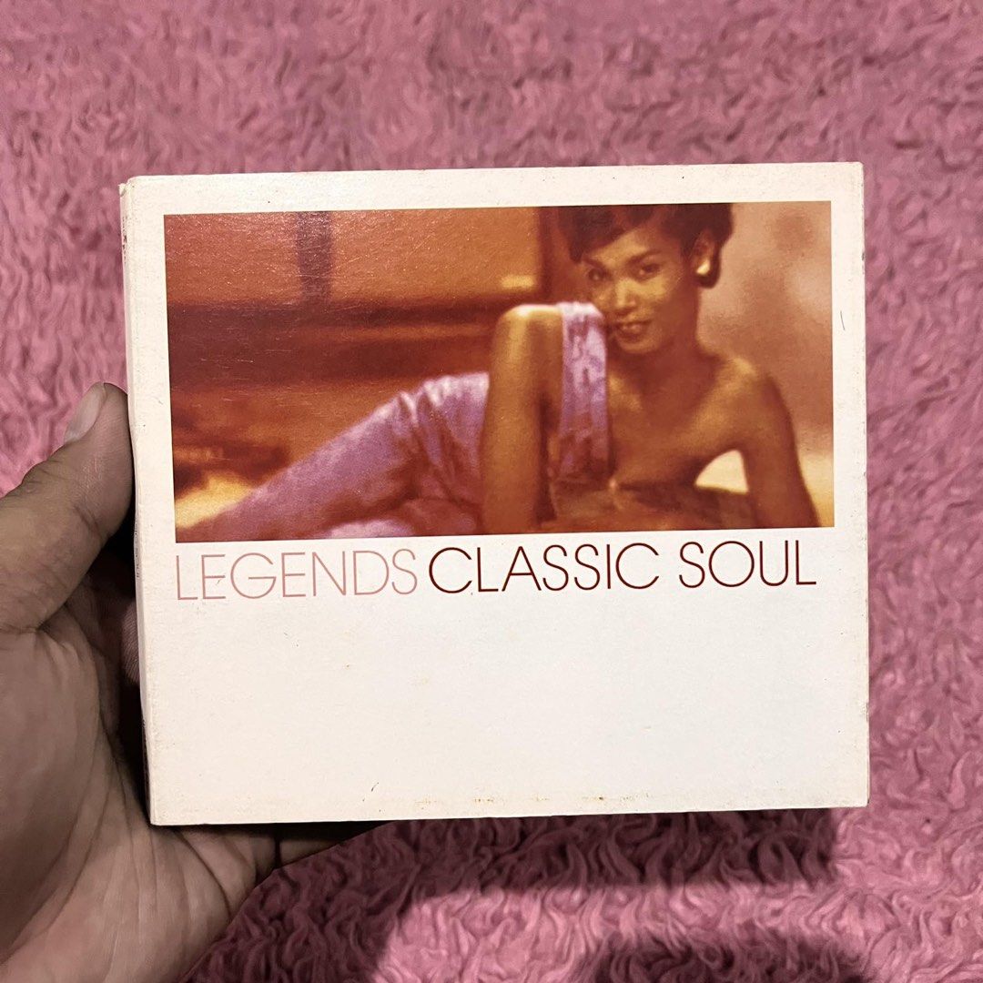 Legends Classic Soul CD Compilation (Category: CDs & DVDs) located in Las Pinas. Submitted by thestylecapital (Listing ID 1449626706, Image 1). Description: - Classic soul music compilation - Features hits from Etta James, The Isley Brothers, Marvin Gaye, and more - Includes 17 tracks - Released in 2005 by Universal Music International - A great collection for soul music fans The CDs are being sold as-is and are untested, as I no longer have a pl