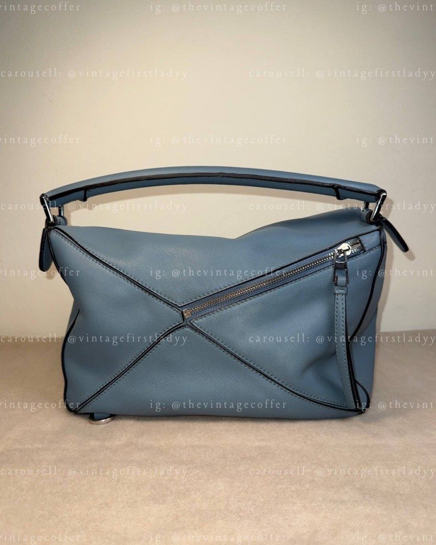 LOEWE Puzzle (Category: Luxury Bags & Wallets) located in Bay. Submitted by thevintagecoffer (Listing ID 1449539261, Image 2). Description: 🏷️ END OF THE MONTH SALE‼️ NO STRAP MEDIUM SIZE!! DIMENSIONS ARE CONSISTENT WITH THE MEDIUM SIZE AS FOUND ON THE OFFICIAL LOEWE PAGE. AUTHENTIC!! money back if proven otherwise within 24 hrs..