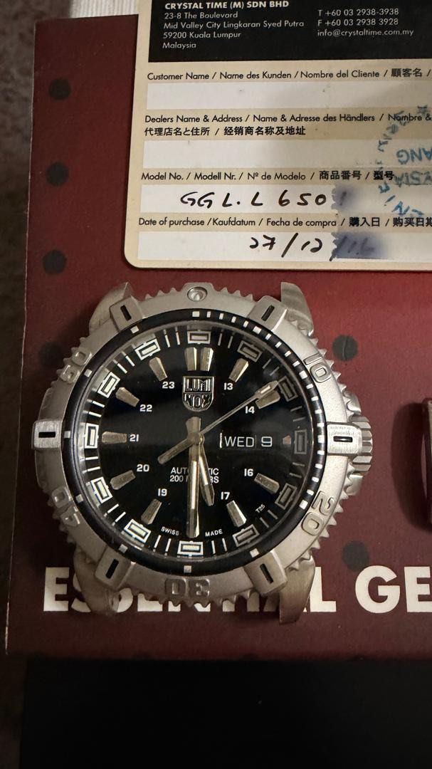 Luminox Automatic (Category: Watches) located in Permatang Pauh. Submitted by fi3hashim (Listing ID 1449535248, Image 1). Description: Complete set without original strap Condition 9.5/10 Details pm - 0174904090 Negotiable and free postage .