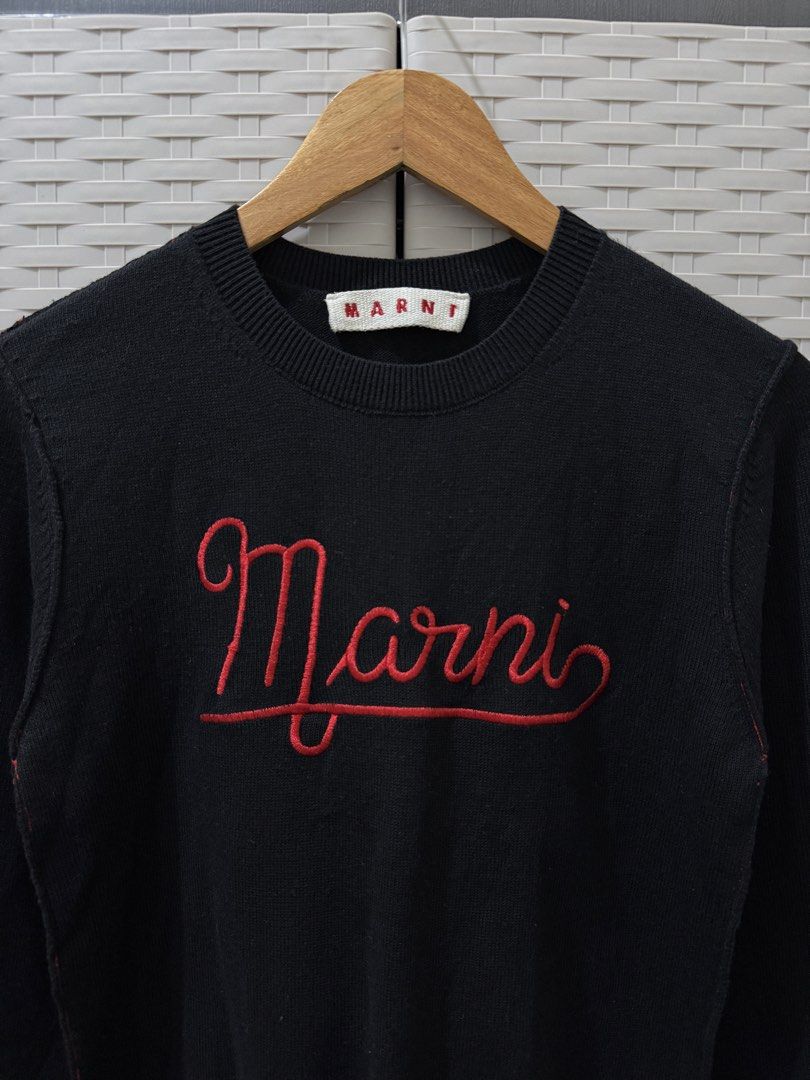 MARNI Embroidered LogoWomen's Sweater Knit (Category: Coats, Jackets and Outerwear) located in Santa Cruz. Submitted by hongkongmarketph (Listing ID 1449676623, Image 2). Description: MARNI Women’s Sweater Knit good as new medium 17.5 width / 23 length .