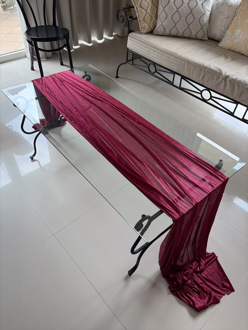 Maroon Sheer Table Runner509176916591912960