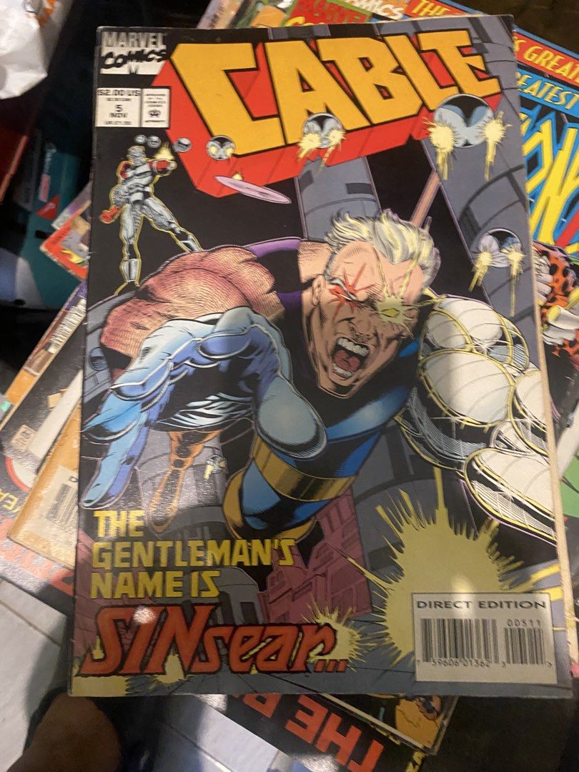 Marvel Comics Cable #5 Direct Edition "The Gentleman's Name Is Sinsear" (Category: Comics & Manga) located in Marikina City. Submitted by jtv17 (Listing ID 1449659870, Image 1). Description: Marvel Comics Cable #5 (Direct Edition). Features "The Gentleman's Name Is Sinsear". A must-have for collectors!.