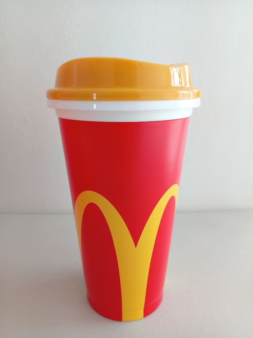 McDonald's Tumbler with Box (Category: Water Bottles & Tumblers) located in Manila. Submitted by dampotmnl (Listing ID 1449682785, Image 2). Description: - Authentic McDonald's tumbler - Classic red color with iconic yellow arches - Features an orange and white lid - Comes in its original packaging - Perfect for enjoying cold beverages - A must-have collectible for any McDonald's enthusiast.