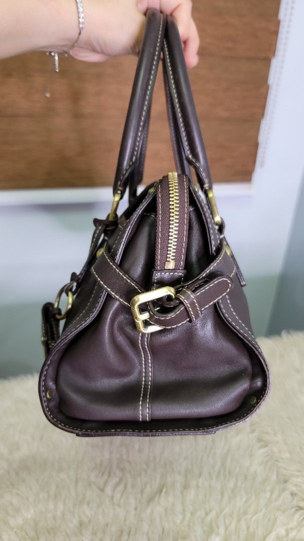 MCM Dark Brown Leather Satchel Handbag (Category: Luxury Bags & Wallets) located in Cavite. Submitted by amairos (Listing ID 1449748040, Image 3). Description: good condition medium size.