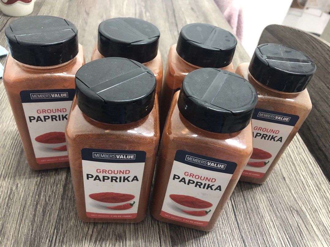 Ground Paprika Spice (Category: Spice & Seasoning) located in Cavite. Submitted by Babylovess18 (Listing ID 1449571177, Image 2). Description: - Pack of 6 Member's Value Ground Paprika - Each bottle is 7.05 oz (200g) - Ideal for adding flavor to your favorite dishes - Expiry Date: February 28, 2027 - Excellent value for a bulk purchase.