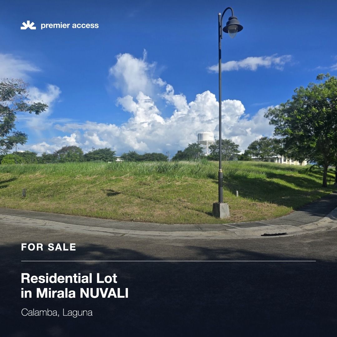 Mirala NUVALI - Corner Lot (Category: Lot) located in Paranaque City. Submitted by maragamboa (Listing ID 1449547117, Image 1). Description: FOR SALE: Mirala NUVALI 410 sqm Corner Lot Near Main Gate PHP 18,450,000 - 45k per sqm FOR MORE INFORMATION: Mara Gamboa, REB REA PRC 0036038 • PRC 0013457.