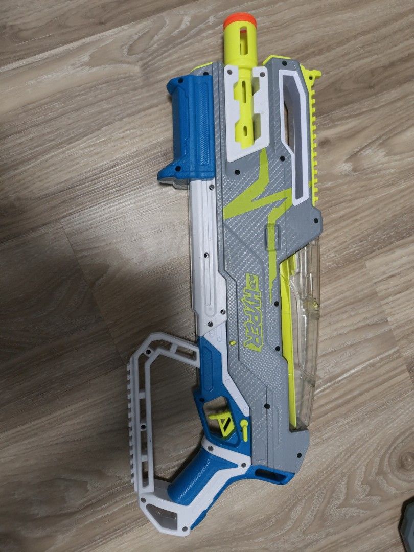 Nerf Hyper blaster (Category: Action & Battle Toys) located in Singapore. Submitted by silvereagle.3d3797 (Listing ID 1449673259, Image 1). Description: Nerf Hype blaster for sale. Unique design, clear hopper. Great for games! (no bullets included).