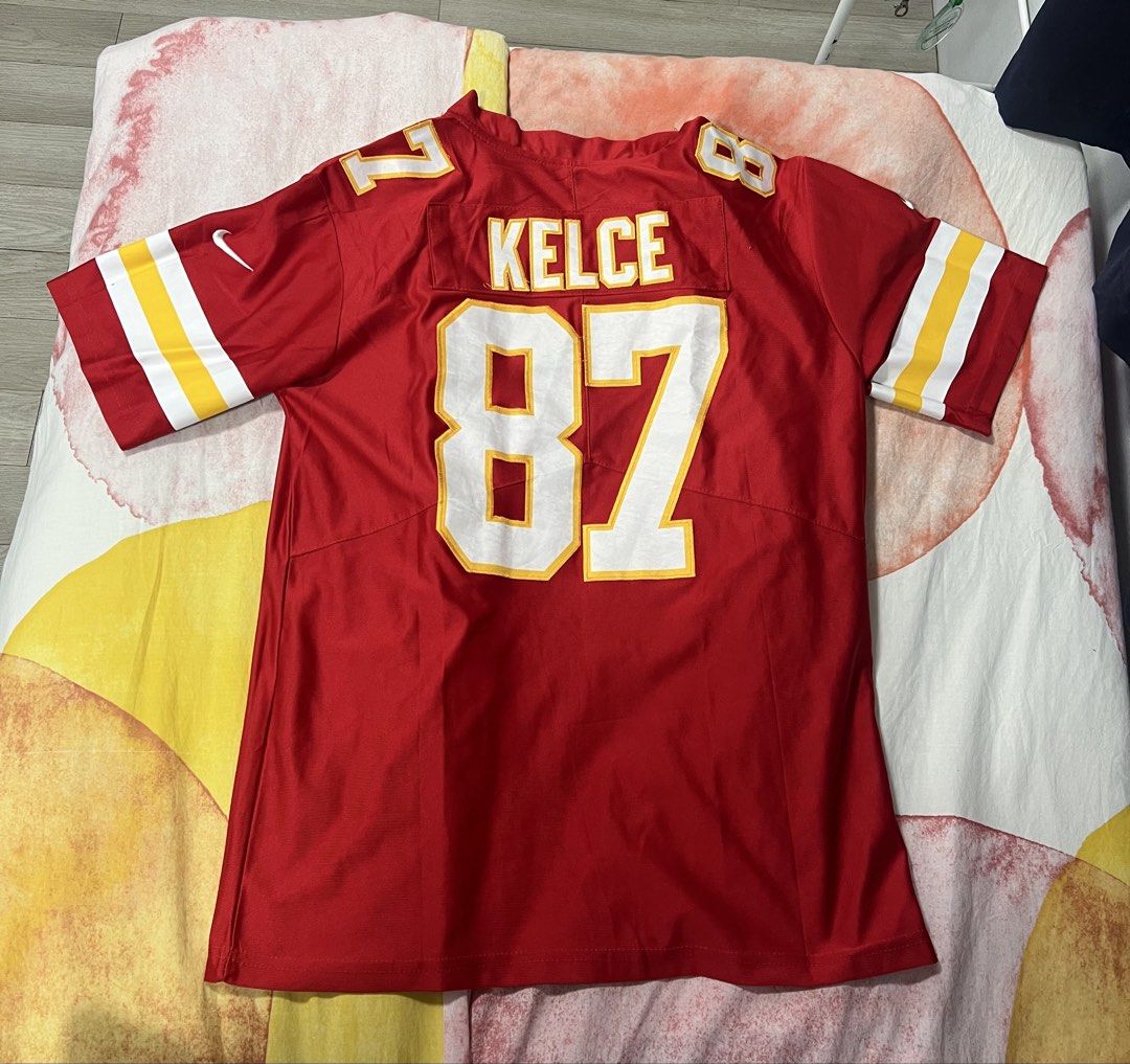 NFL Chiefs Jersey (Category: Activewear) located in San Juan City. Submitted by fifibear31 (Listing ID 1449698429, Image 2). Description: Best fit: L Dimensions: 22x29 Condition: 10 Color rate: 10 Used once or twice only SF shouldered by buyer.