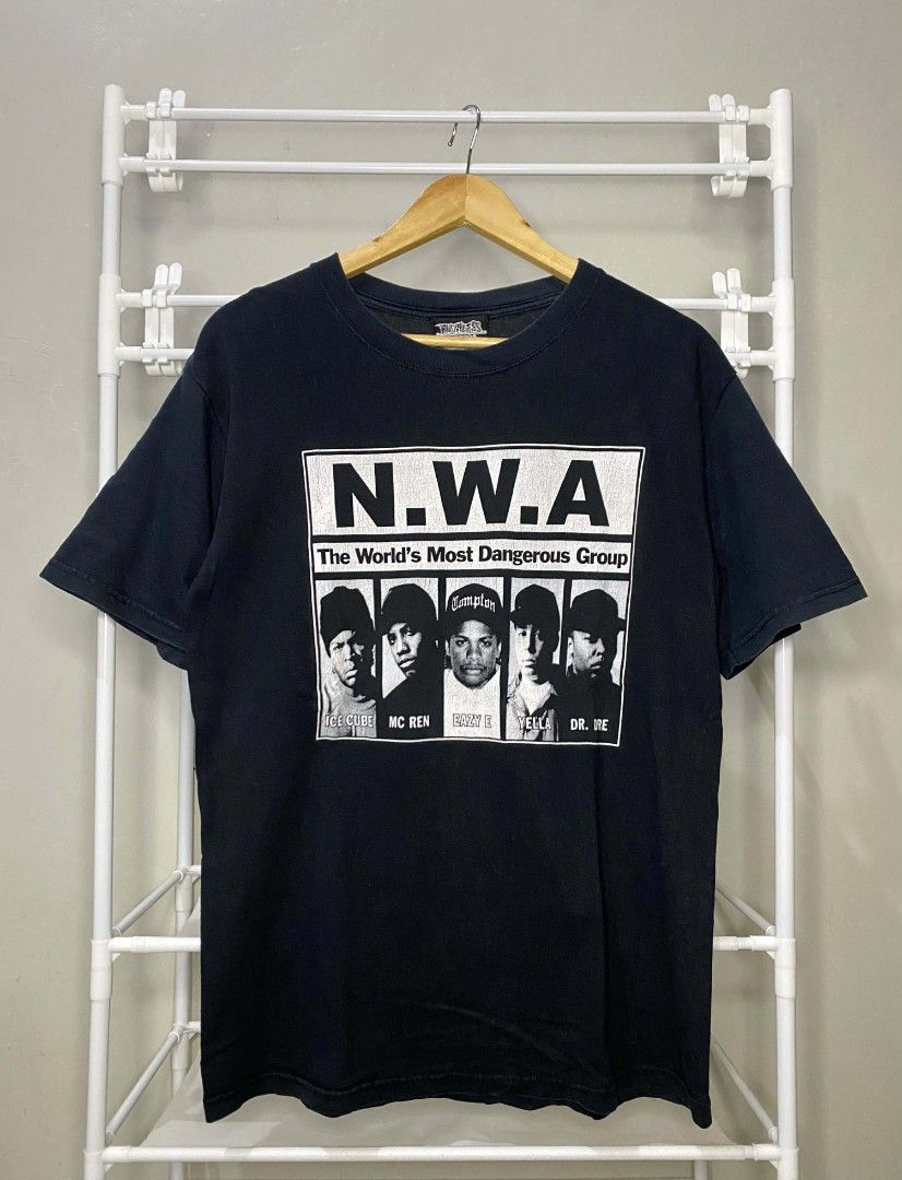 NWA Rap tee (Category: Activewear) located in Tarlac. Submitted by dinnuh4e (Listing ID 1449729548, Image 1). Description: NWA Ruthless records 2006 •Dimes: 20x27 •Condition: Good •Issue: cracks & multiple pinholes Eazy E-Dr.Dre-Icecube-Dj Yella-Mc Ren Nigg*s With Attitude (NWA).